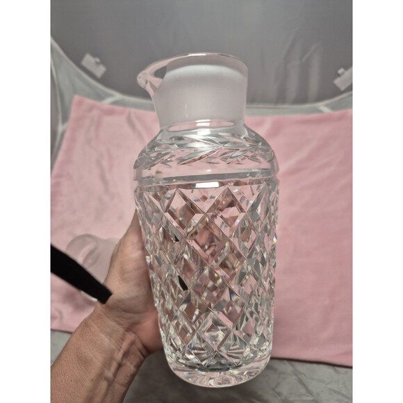 Vtg WATERFORD CRYSTAL Glandore Pattern Martini Cocktail Shaker Carafe IRELAND - Picture 5 of 9